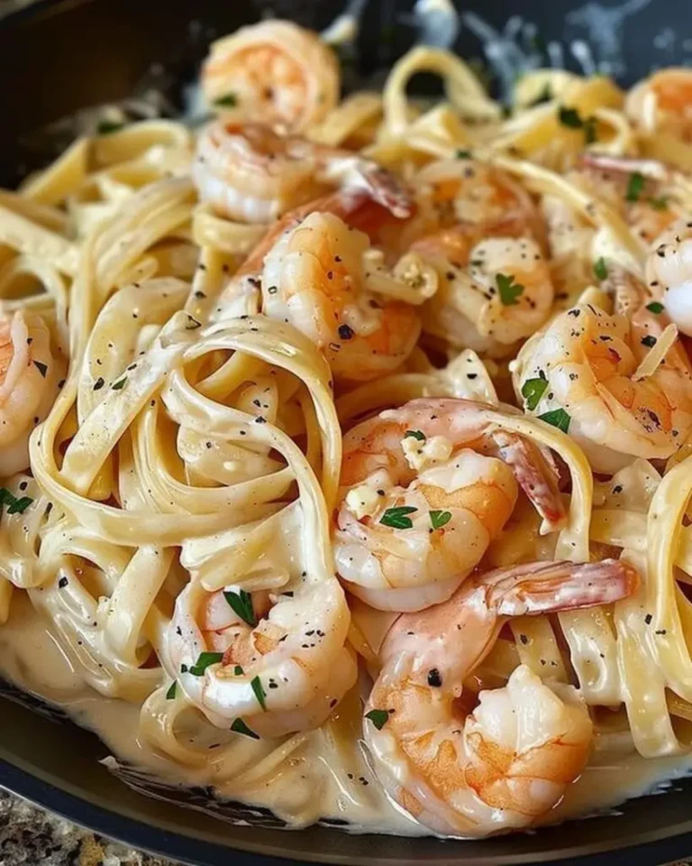 Creamy Shrimp Fettuccine Pasta