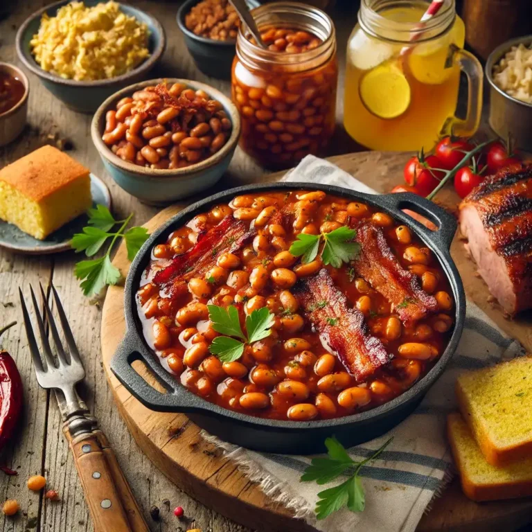 beautifully-styled-bowl-of-sweet-and-smoky-baked-beans-placed-on-a-rustic-wooden-table.-The-dish-features-a-thick-glossy-sauce-with-visible-chu